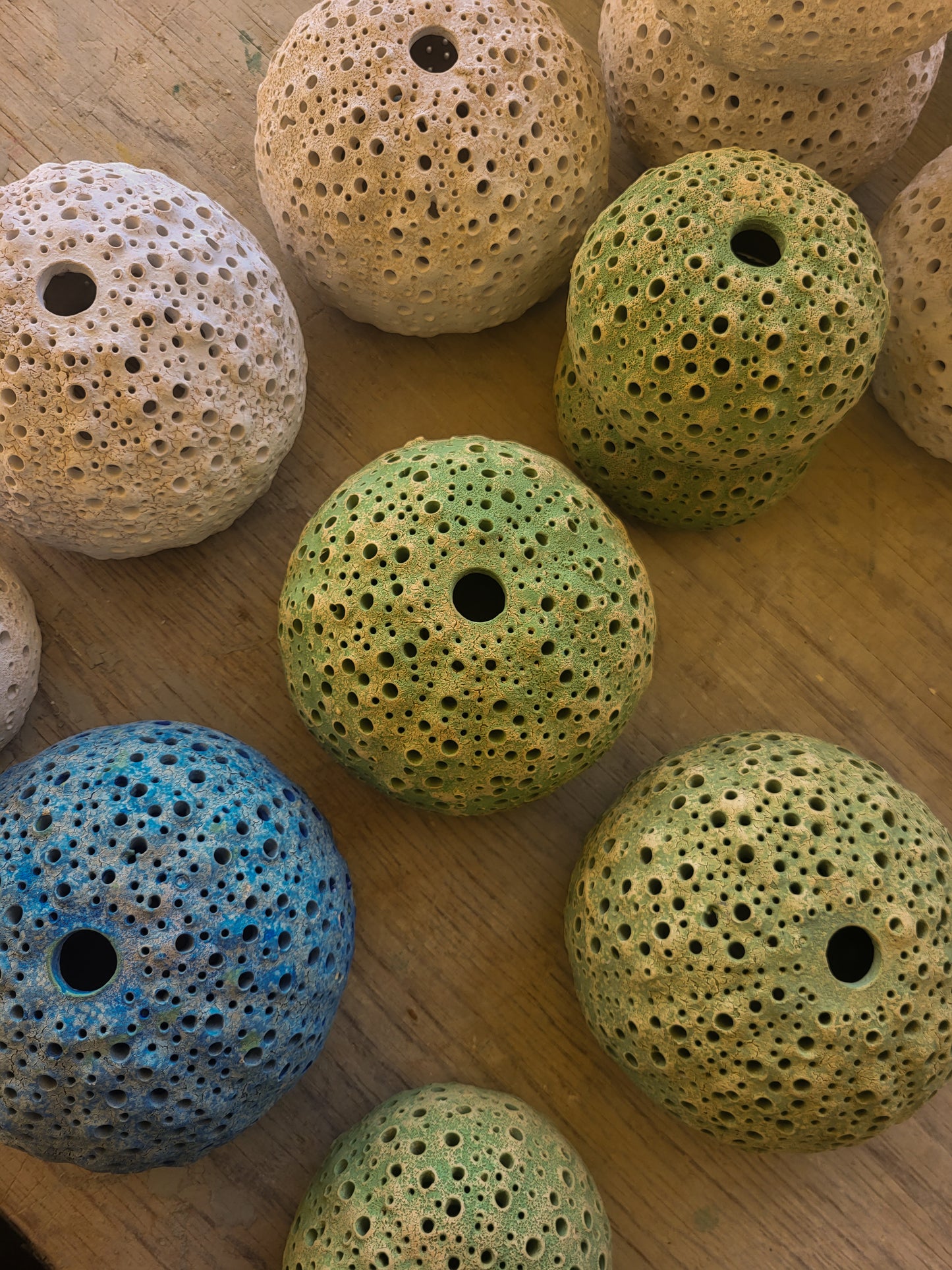 Terracotta lamp "Riccio"
