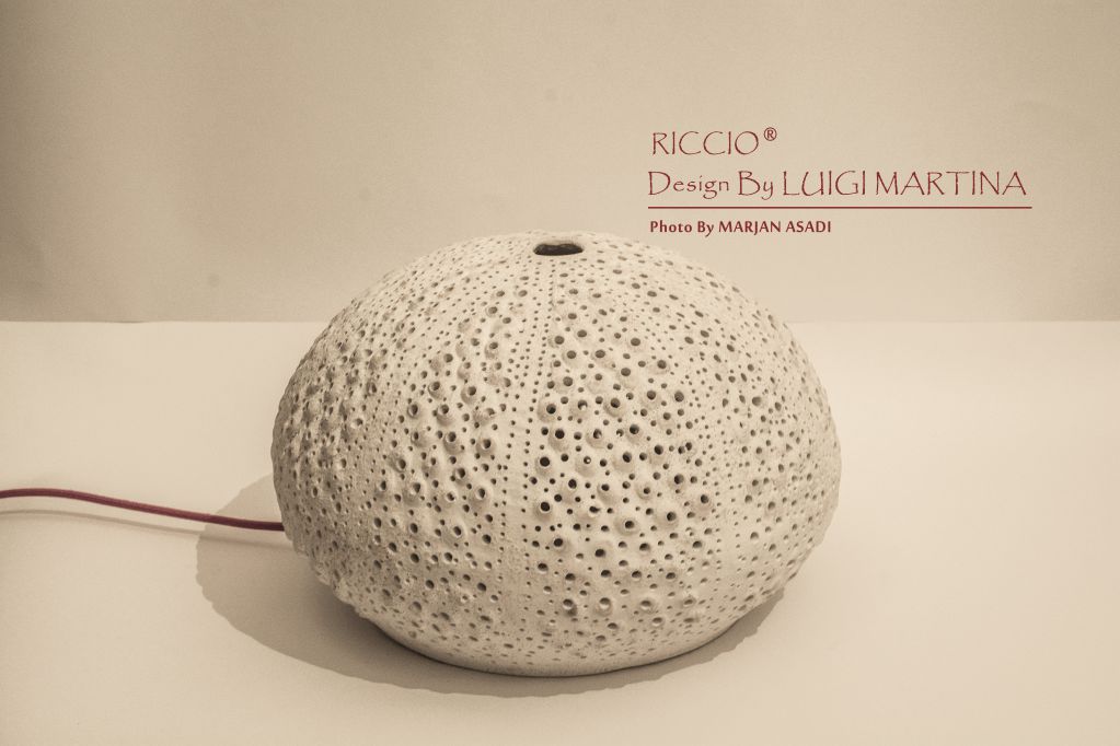 Terracotta lamp "Riccio"